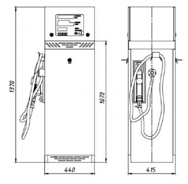 Топливораздаточная колонка для бензина 380 в КВАНТ 101-11-13