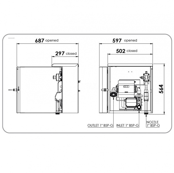 Топливораздаточная колонка для дизеля 220 в Adam Pumps Armadillo 100 230V AR10014